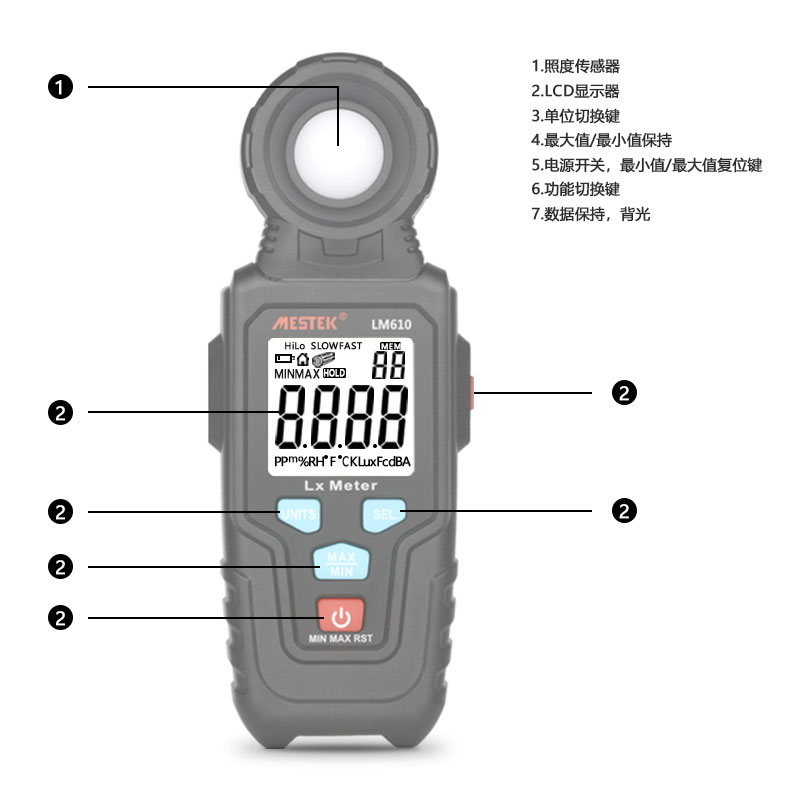 mestek数字照度计