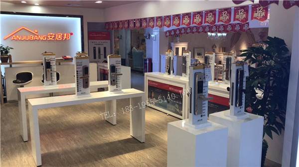 大华朗瑞特新市德施曼智能指纹锁展柜密度板烤漆