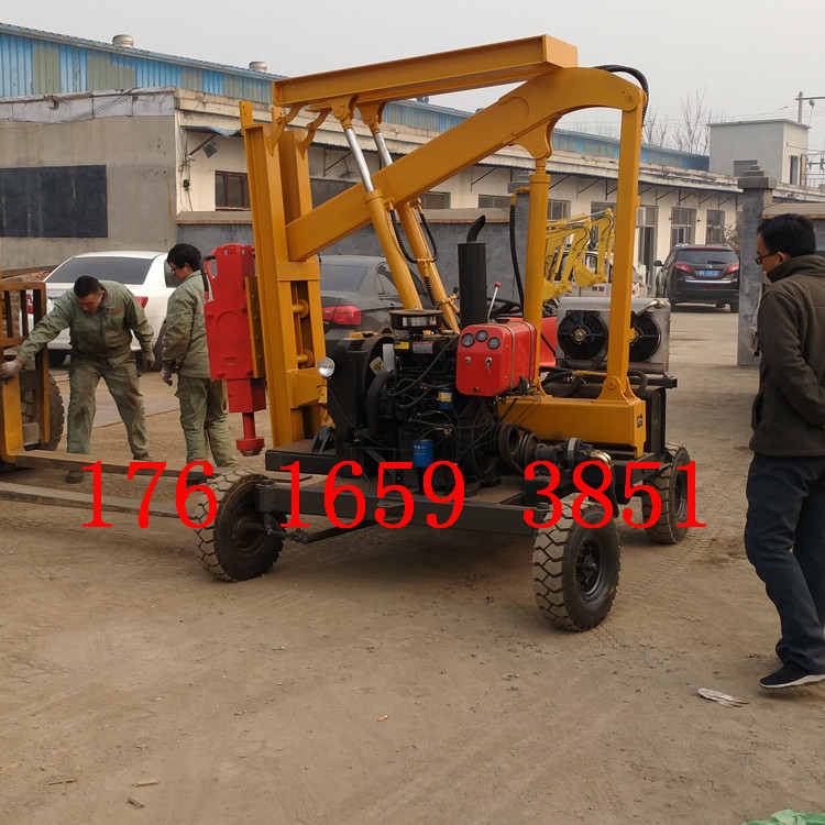 波形护栏打桩机 260公路护栏钻孔机
