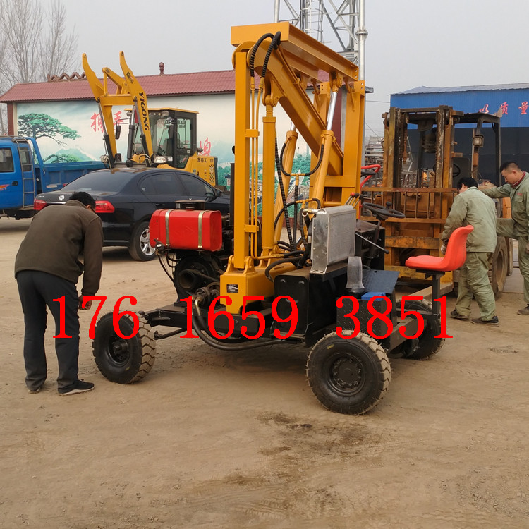 波形护栏打桩机 260公路护栏钻孔机