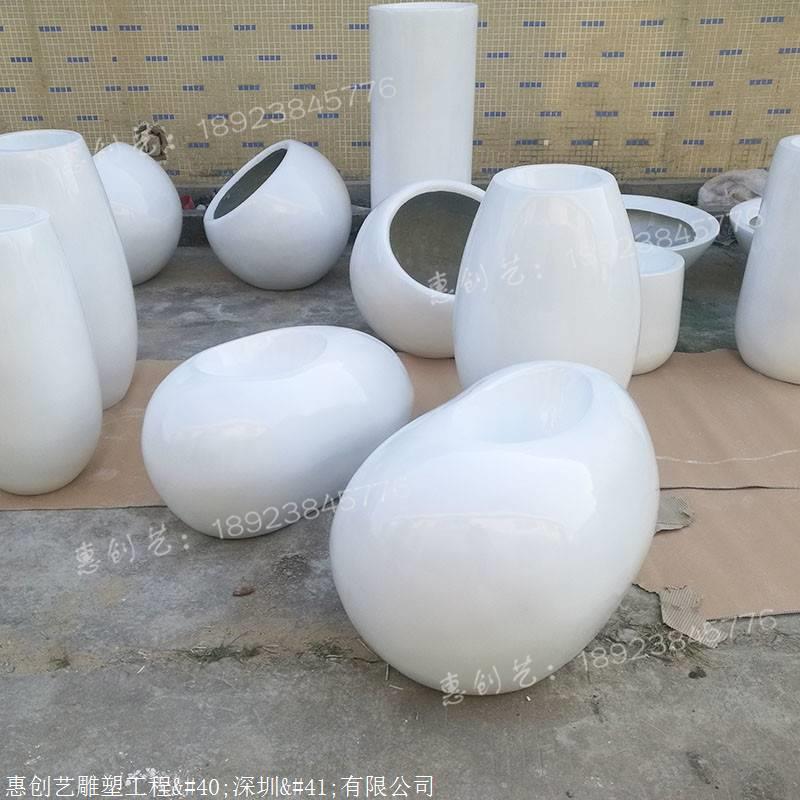 玻璃钢椭圆形造型落地花盆