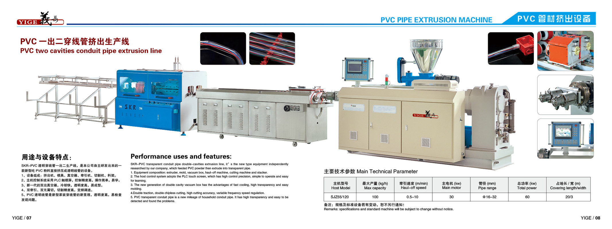 PVC透明穿线管生产线红蓝线管设备制造商