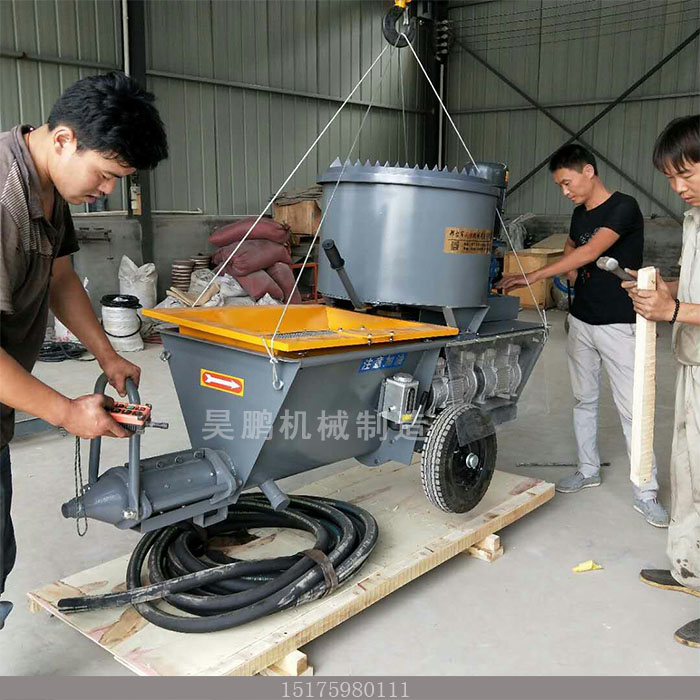 粉刷石膏喷涂机工地施工效果总结