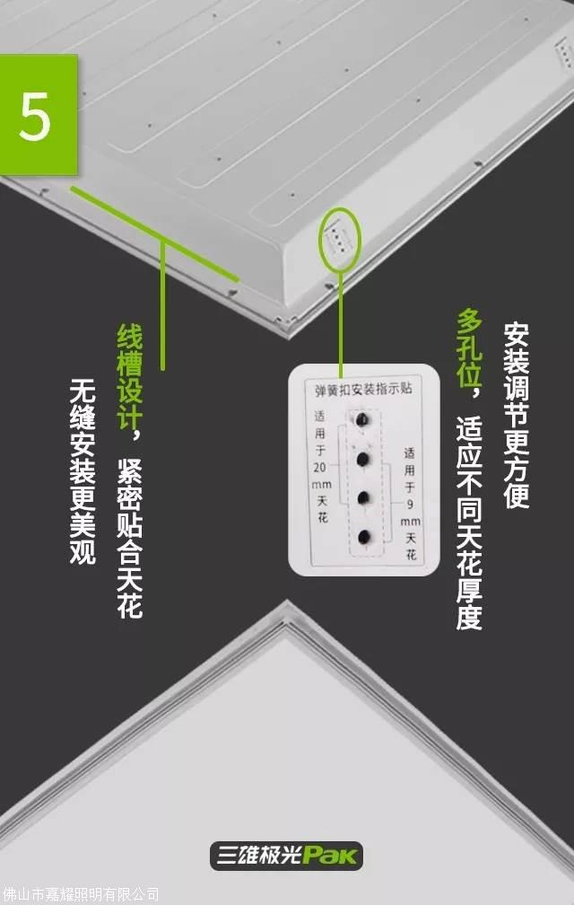 三雄明朗LED面板燈平板燈32W64W/600*600鋁扣式嵌入式安裝