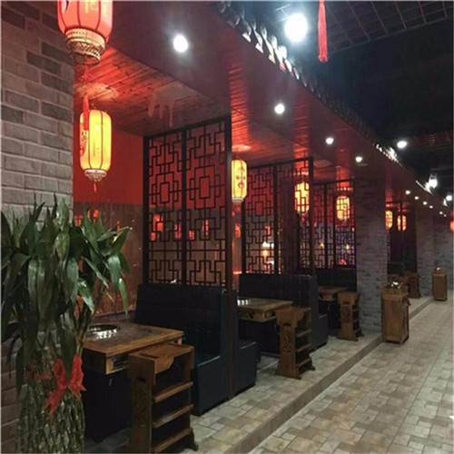 中式餐厅仿古铝窗花批发 外墙铝花格厂家