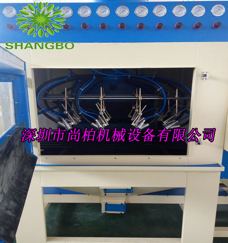厂家供应平面输送式自动喷砂机自动摇摆式