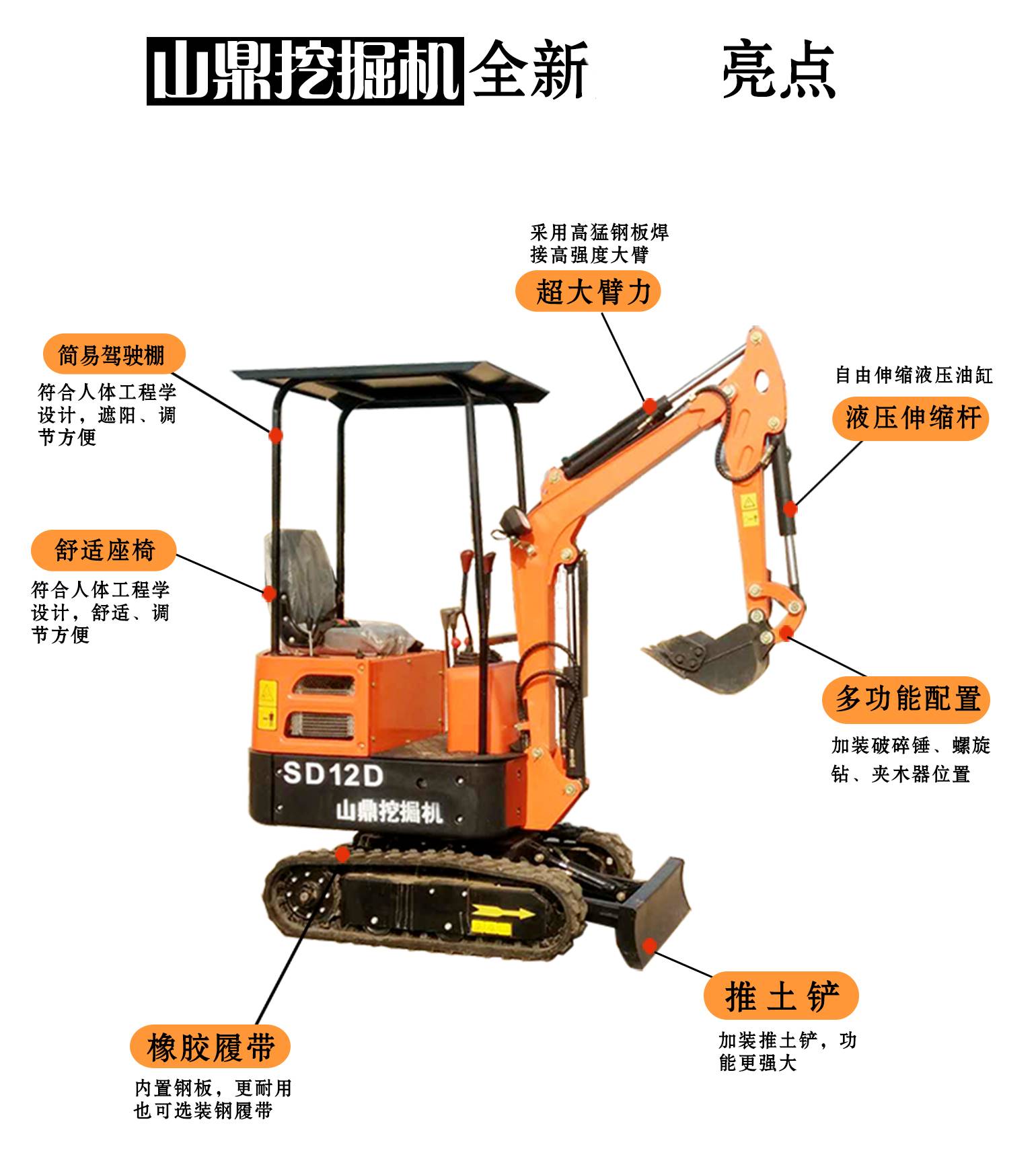 小型挖掘机报价 挖树坑的小挖掘机