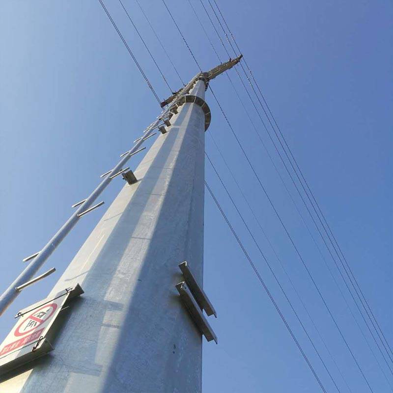 北京 35kv架空线路钢管杆 高压电线杆基础