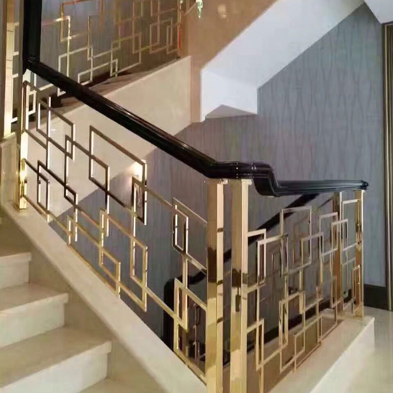新款铝镁合金高档楼梯护栏铝艺雕花楼梯护栏