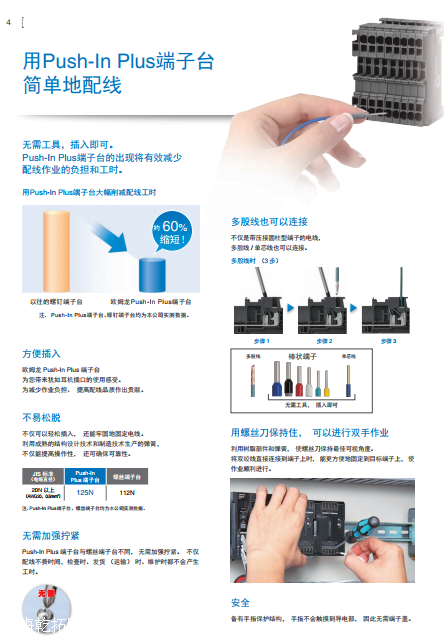 样本结构：OMRON螺钉型导轨端子台