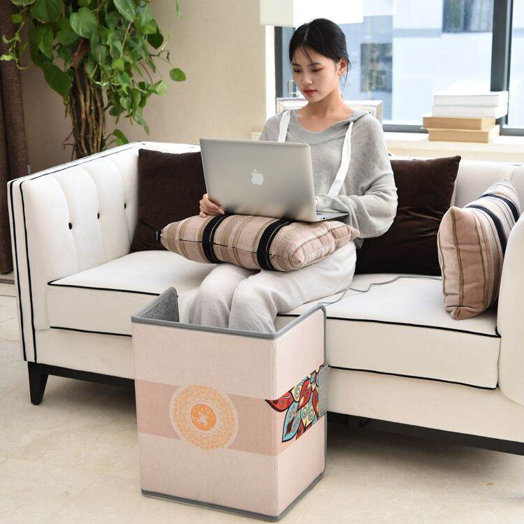 三折围取暖器 桌下办公室便捷立式移动暖脚腿取暖器 家用电热保暖