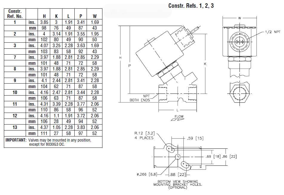 ASCO低压电磁阀主要特性EF8345G001