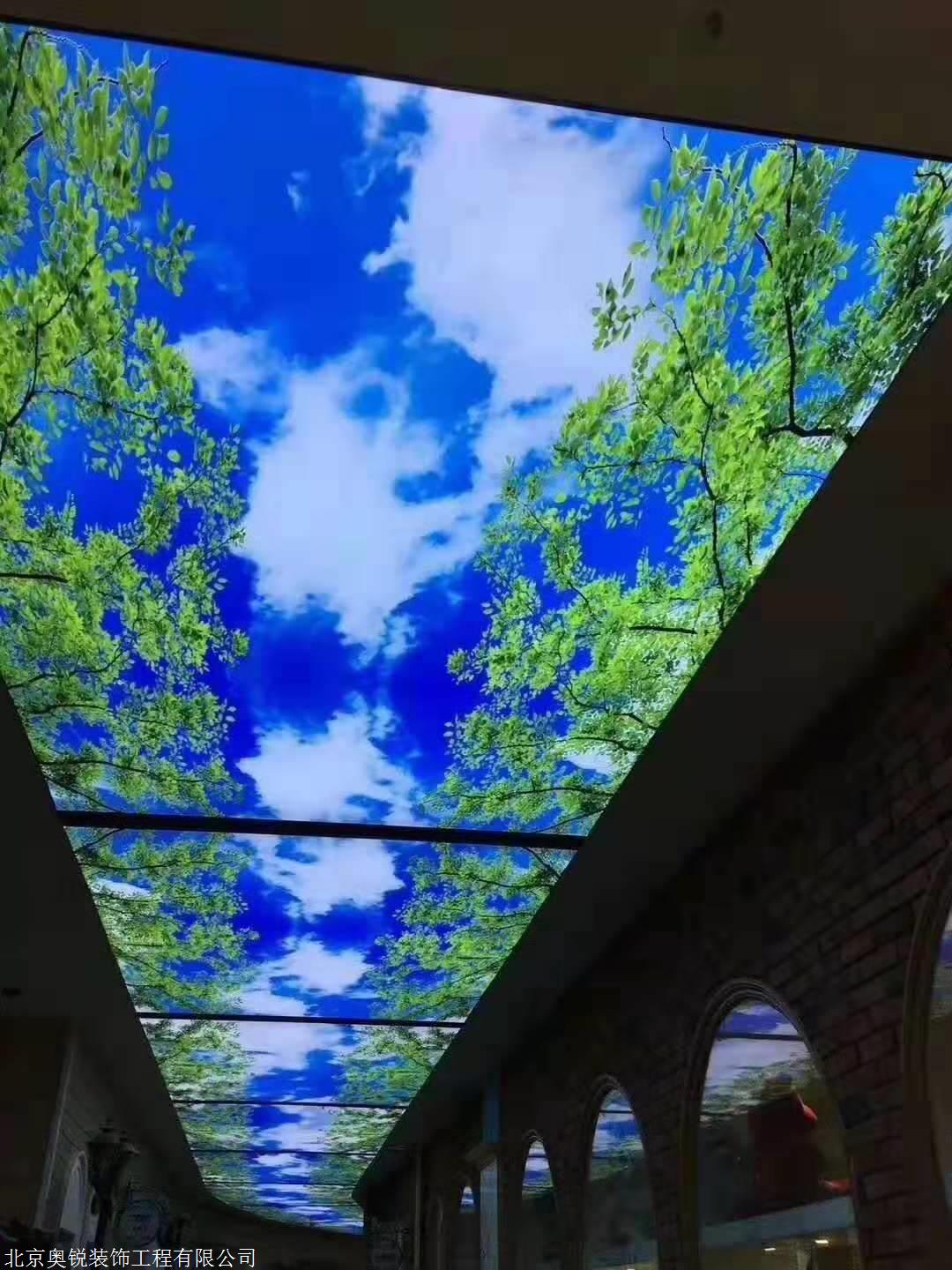 北京软膜天花,蓝天白云软膜天花,卡布灯箱,透光膜
