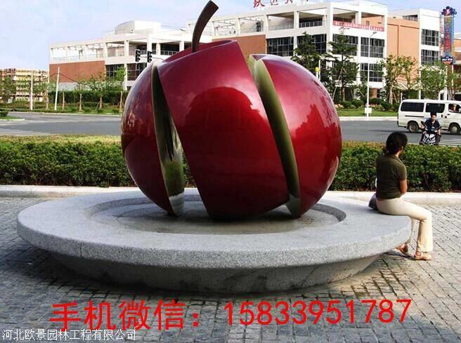 不锈钢水果雕塑 不锈钢鸭梨雕塑