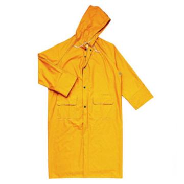 代尔塔407005涤纶风衣版连体雨衣，黄色，L