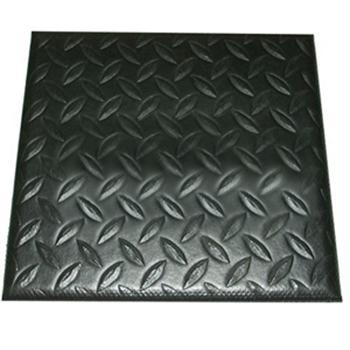 抗疲劳地垫，经济型铁板纹抗疲劳地垫，黑色，0.6m*0.9m*12mm(宽x长x厚）