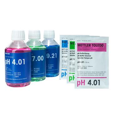 梅特勒 4.01/7.00/9.21 pH缓冲液，各2瓶x250mL，30095312