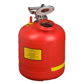 JUSTRITE/杰斯瑞特 聚乙烯罐液体处置罐-红色（配有不锈钢部件），5加仑/19升，14765Z