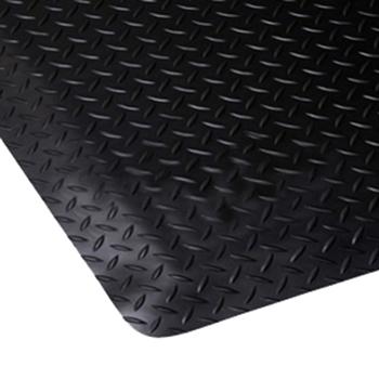 抗疲劳地垫，经济型地板纹抗疲劳地垫，黑色 ，0.9m*1.5m*12mm(宽x长x厚）