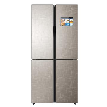海尔 T形门冰箱，变频风冷无霜干湿分储智能 BCD-475WDIDU1 金沙银