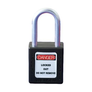 ABS防火花铝锁梁工程塑料安全挂锁，紫色，BD-8541-PRP