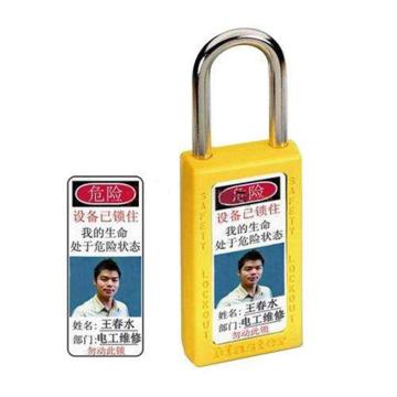 Master Lock 411锁适用照片标识贴纸，英文标识，6张装，0411-5705