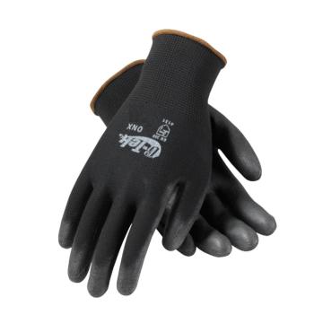 PIP涤纶PU手套，12副/袋，黑色，尺码：M