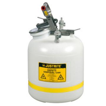 JUSTRITE/杰斯瑞特 HPLC安全处置罐，5加仑/19升，聚丙烯1号2号接头，PP12755