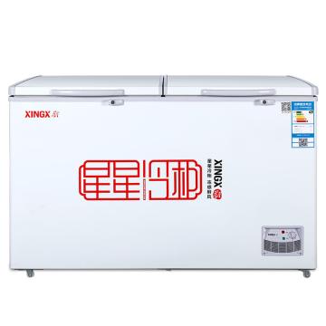 星星 370L商用家用冷藏冷冻双温顶开门冷柜，BCD-370E