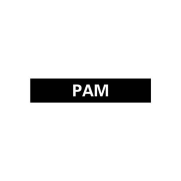 管道标识（PAM）-自粘性乙烯材料,表面覆保护膜,黑底白字,100×500mm，15403