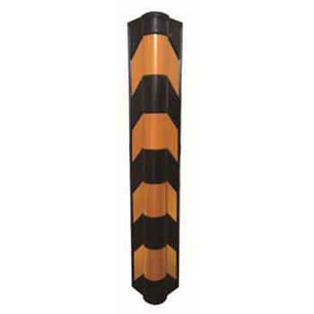 反光墙角保护器（圆角）-优质原生橡胶,黄色反光条纹,含安装配件,高800mm，11400