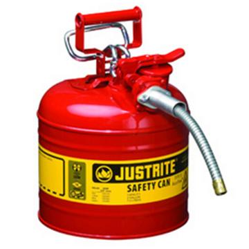 JUSTRITE/杰斯瑞特 Ⅱ型钢制安全罐，2加仑/7.5升，带5/8"金属管，7220120Z