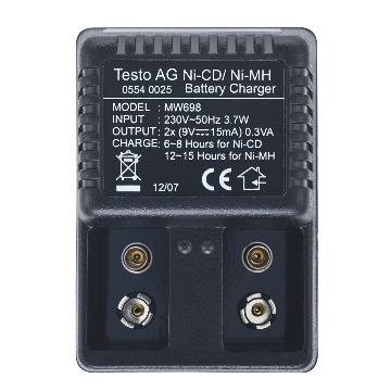 德图/Testo 充电器， 9V充电电池充电器 适用于0515 0025，订货号:0554 0025