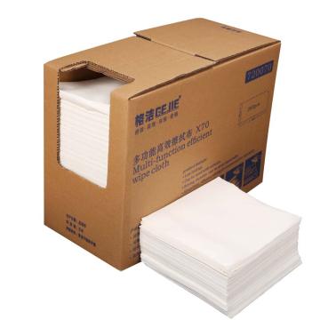 X70高效全能擦拭布 折叠式  30cm×35cm×260张/盒  4盒/箱  白色