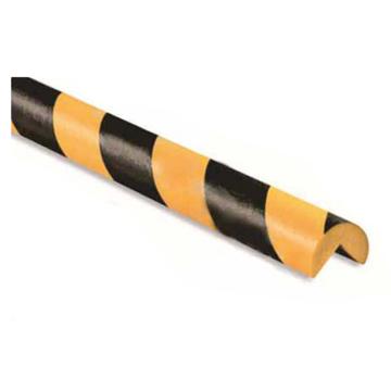 警示防撞条（A款）-耐寒PU材质,黄黑橘皮纹表面,直角型,长1000mm，11410