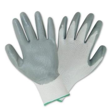 长尼龙针织手芯丁腈涂层手套，尺码：XL