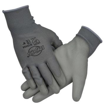 赛立特 N10559-8 浸灰色PU手套，13针灰色涤纶针织内胆