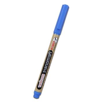 得力（deli）S554蓝色油性小号单头记号笔标记勾线笔 单支