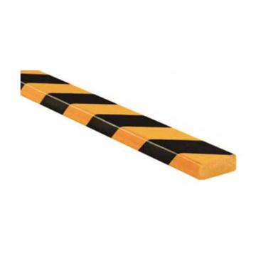 警示防撞条（B款）-耐寒PU材质,黄黑橘皮纹表面,板型,长1000mm，11411