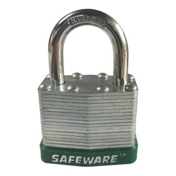 钢制千层安全挂锁（绿-钢制锁体及锁梁,绿色,锁梁Φ6mm,锁体长37mm,锁杆长度25mm