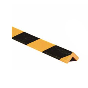 警示防撞条（H款）-耐寒PU材质,黄黑橘皮纹表面,直角型,80×80×800mm，11417