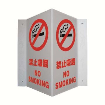 V型标识（禁止吸烟）- 自发光板材,400mm高×200mm宽，39052