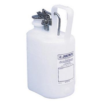 JUSTRITE/杰斯瑞特 自动关闭式聚乙烯废物罐（配有不锈钢部件），1加仑/4升，12161
