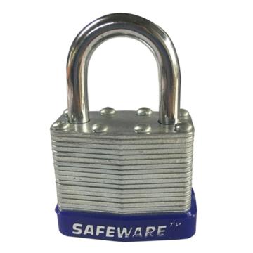 钢制千层安全挂锁（蓝-钢制锁体及锁梁,蓝色,锁梁Φ6mm,锁体长37mm,锁杆长度25mm