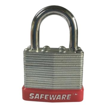 钢制千层安全挂锁（红-钢制锁体及锁梁,红色,锁梁Φ6mm,锁体长37mm,锁杆长度25mm