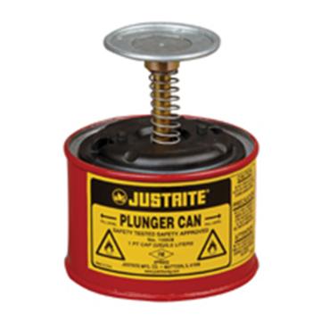 JUSTRITE/杰斯瑞特 钢制盛漏式活塞罐，0.5加仑/2升，10208