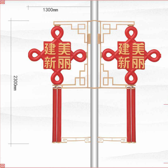 银川LED凤凰中国结中国梦 可加工定制字以及图案