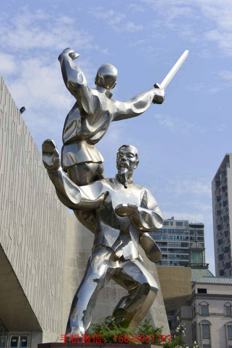 不锈钢抽象人物雕塑 不锈钢城市景观抽象人物雕塑