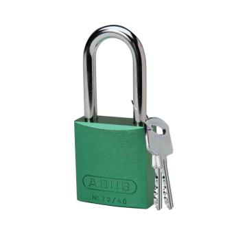 BRADY铝锁，1.5"，3.8cm，锁钩，锁芯互异，绿色，99617