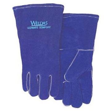威特仕 彩蓝色常规电焊手套，10-0160-XL